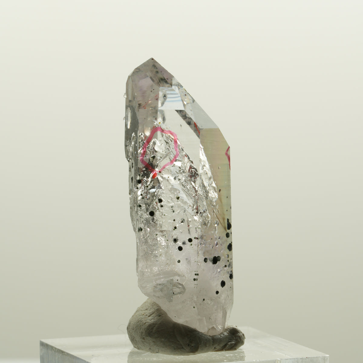 Enhydro Lemurian Phantom Amethyst Analcim Hämatit, 2x Blase Streep Mine Namibia 39*15*15mm #15079