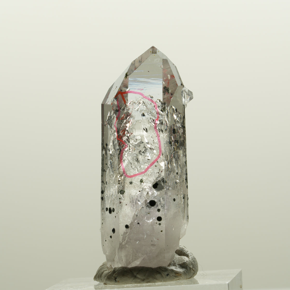 Enhydro Lemurian Phantom Amethyst Analcim Hämatit, 2x Blase Streep Mine Namibia 39*15*15mm #15079