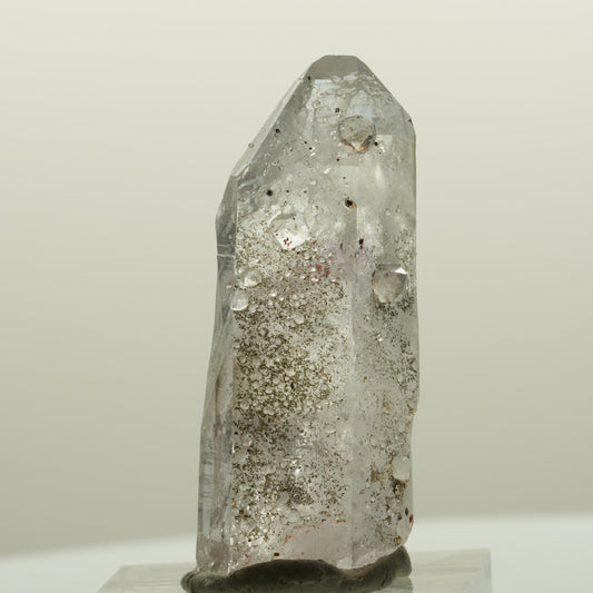Harlekin Lemurian Skelett Phantom Amethyst mit Analcim Streep Mine, Namibia 41*16*15mm #15081