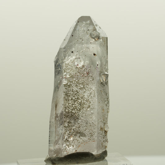 Harlekin Lemurian Skelett Phantom Amethyst mit Analcim Streep Mine, Namibia 41*16*15mm #15081