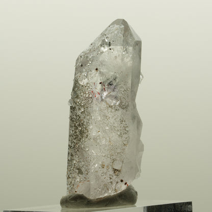 Harlekin Lemurian Skelett Phantom Amethyst mit Analcim Streep Mine, Namibia 41*16*15mm #15081