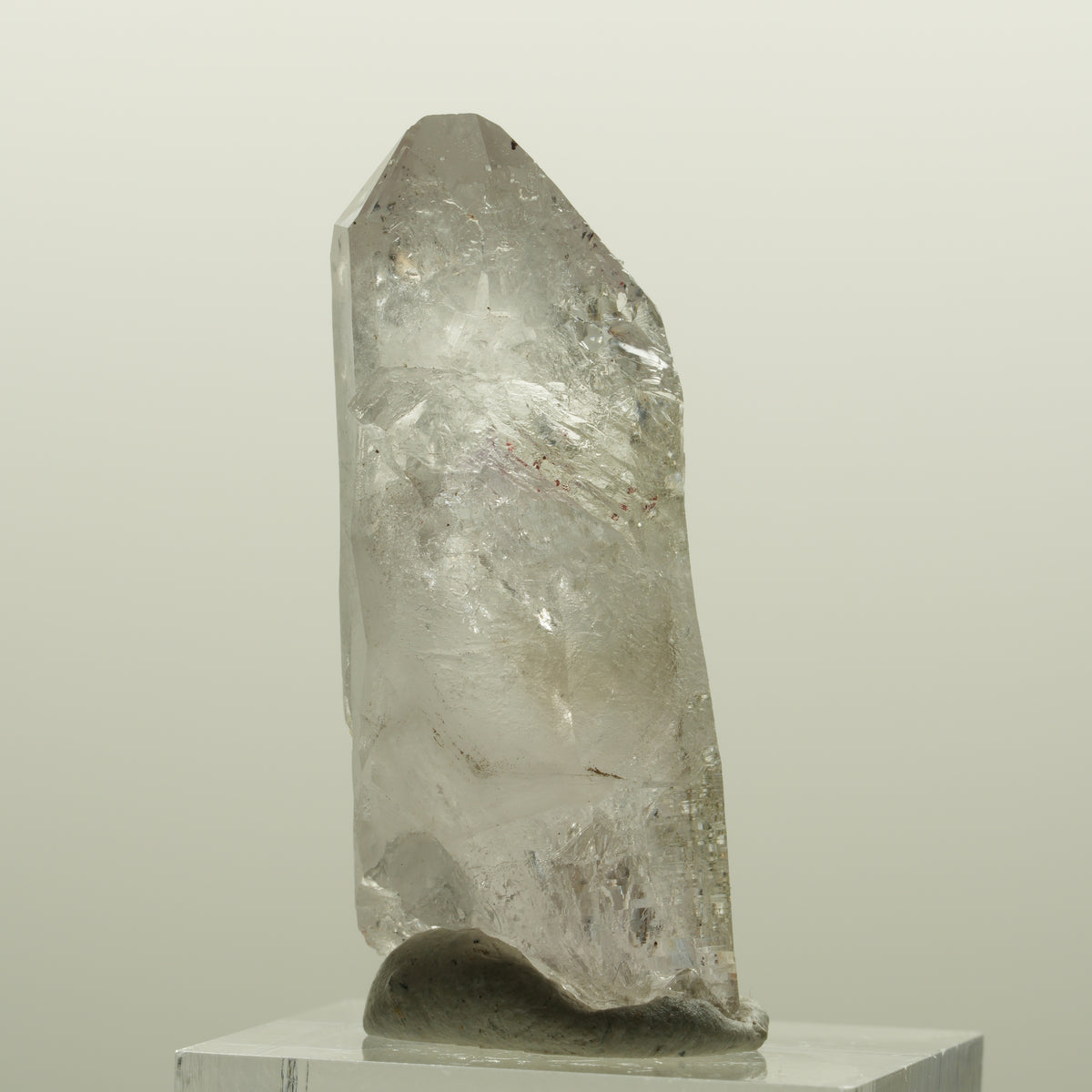 Harlekin Lemurian Skelett Phantom Amethyst mit Analcim Streep Mine, Namibia 41*16*15mm #15081