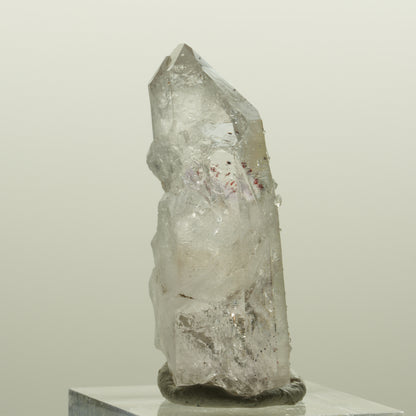 Harlekin Lemurian Skelett Phantom Amethyst mit Analcim Streep Mine, Namibia 41*16*15mm #15081