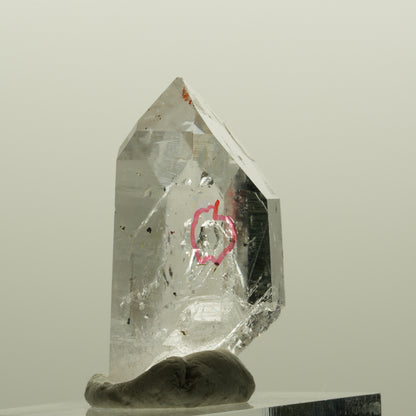 Enhydro squelette fantôme en quartz fumé avec hématite, 1x Blase Streep Mine, Namibie 32*18*14mm #15082