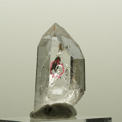 Enhydro squelette fantôme en quartz fumé avec hématite, 1x Blase Streep Mine, Namibie 32*18*14mm #15082