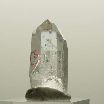 Enhydro squelette fantôme en quartz fumé avec hématite, 1x Blase Streep Mine, Namibie 32*18*14mm #15082