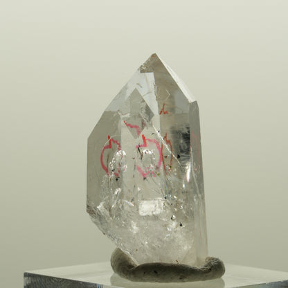 Enhydro squelette fantôme en quartz fumé avec hématite, 1x Blase Streep Mine, Namibie 32*18*14mm #15082