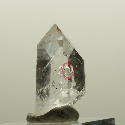 Enhydro squelette fantôme en quartz fumé avec hématite, 1x Blase Streep Mine, Namibie 32*18*14mm #15082