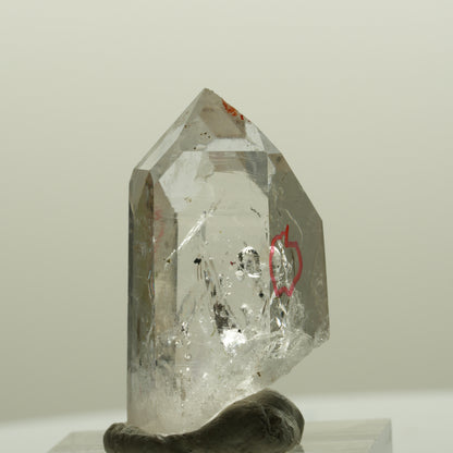Enhydro squelette fantôme en quartz fumé avec hématite, 1x Blase Streep Mine, Namibie 32*18*14mm #15082