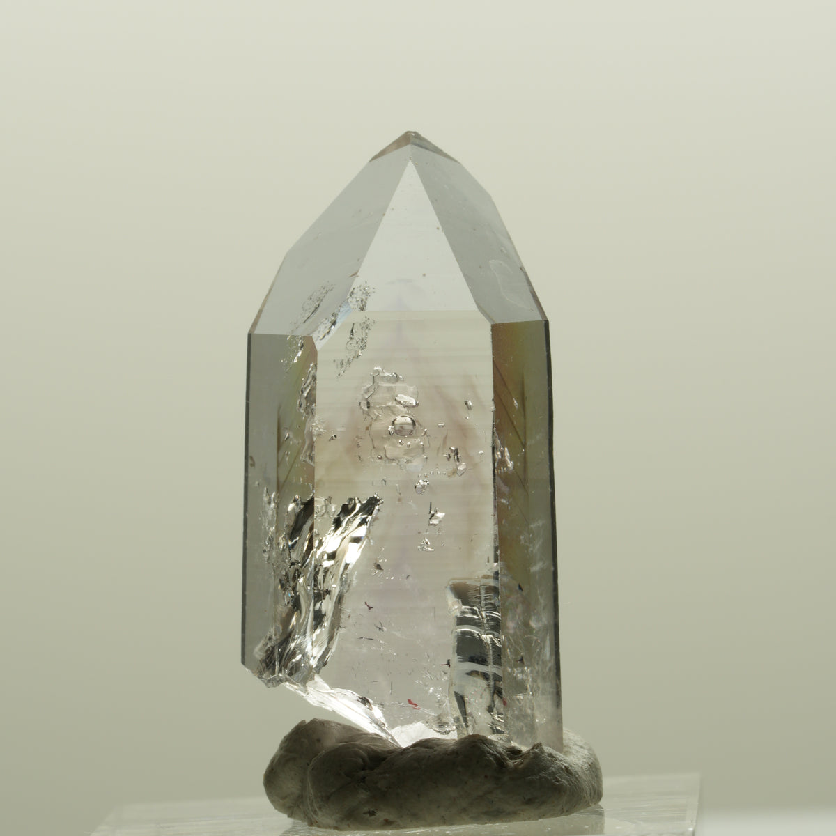 Lemurian Phantom Amethyst mit Hämatit Streep Mine, Namibia 34*16*11mm #15083