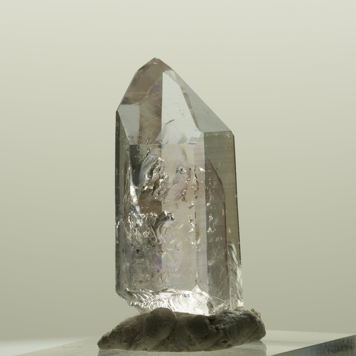 Lemurian Phantom Amethyst mit Hämatit Streep Mine, Namibia 34*16*11mm #15083