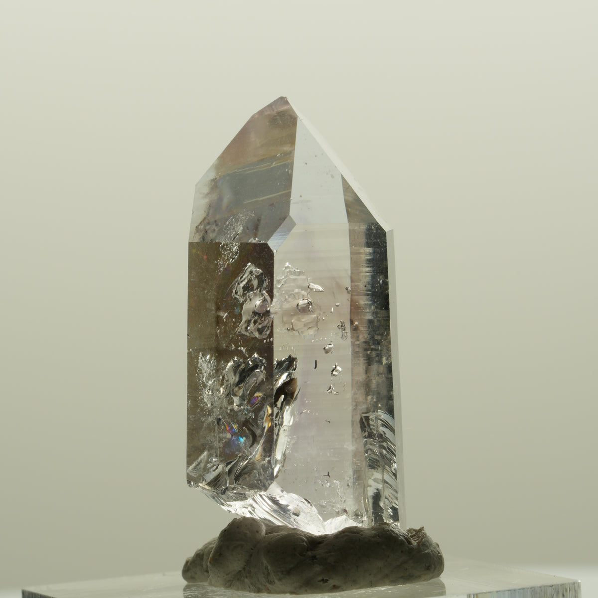 Lemurian Phantom Amethyst mit Hämatit Streep Mine, Namibia 34*16*11mm #15083