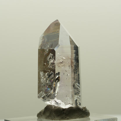 Lemurian Phantom Amethyst mit Hämatit Streep Mine, Namibia 34*16*11mm #15083