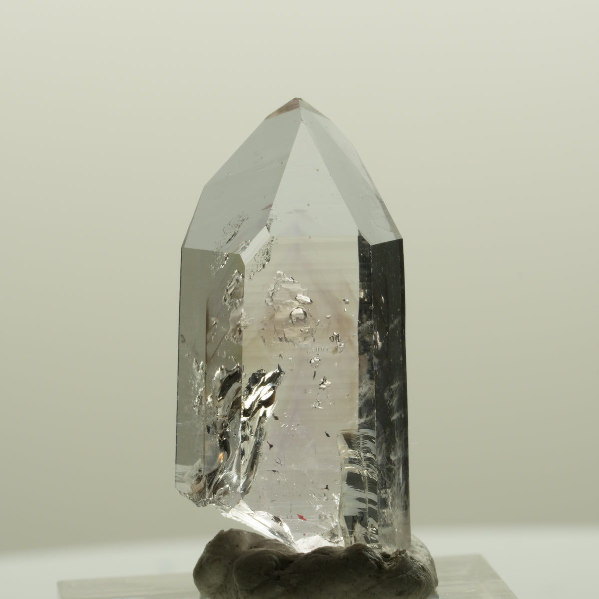 Lemurian Phantom Amethyst mit Hämatit Streep Mine, Namibia 34*16*11mm #15083