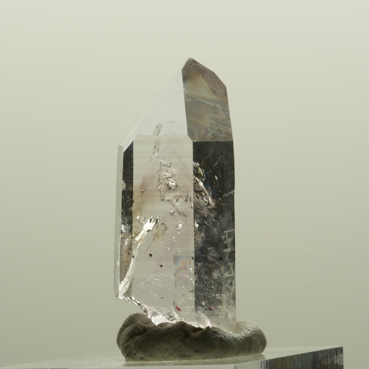 Lemurian Phantom Amethyst mit Hämatit Streep Mine, Namibia 34*16*11mm #15083