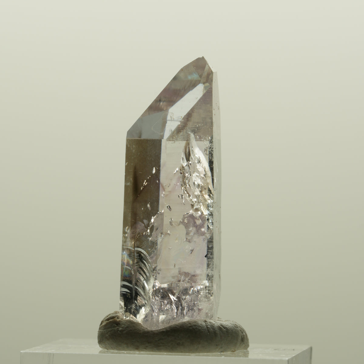 Lemurian Phantom Amethyst mit Hämatit Streep Mine, Namibia 34*16*11mm #15083