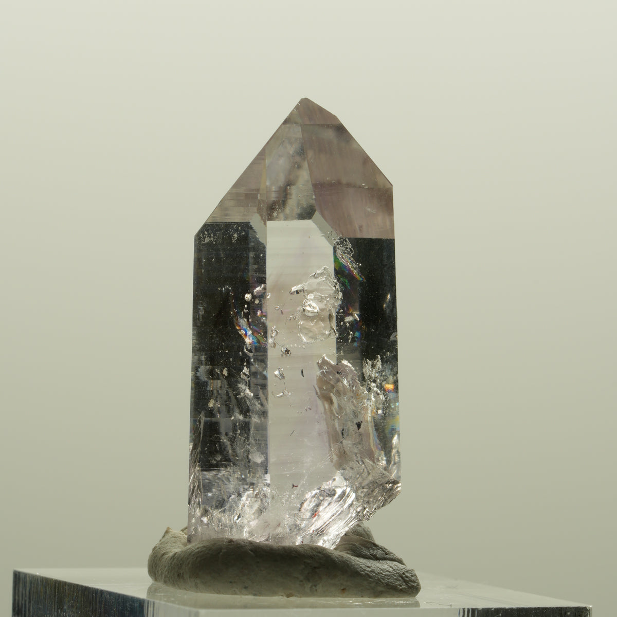 Lemurian Phantom Amethyst mit Hämatit Streep Mine, Namibia 34*16*11mm #15083