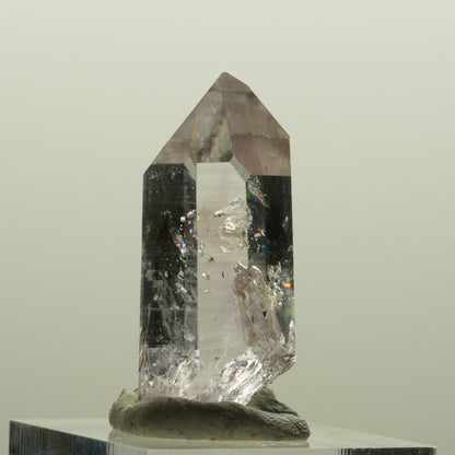 Lemurian Phantom Amethyst mit Hämatit Streep Mine, Namibia 34*16*11mm #15083