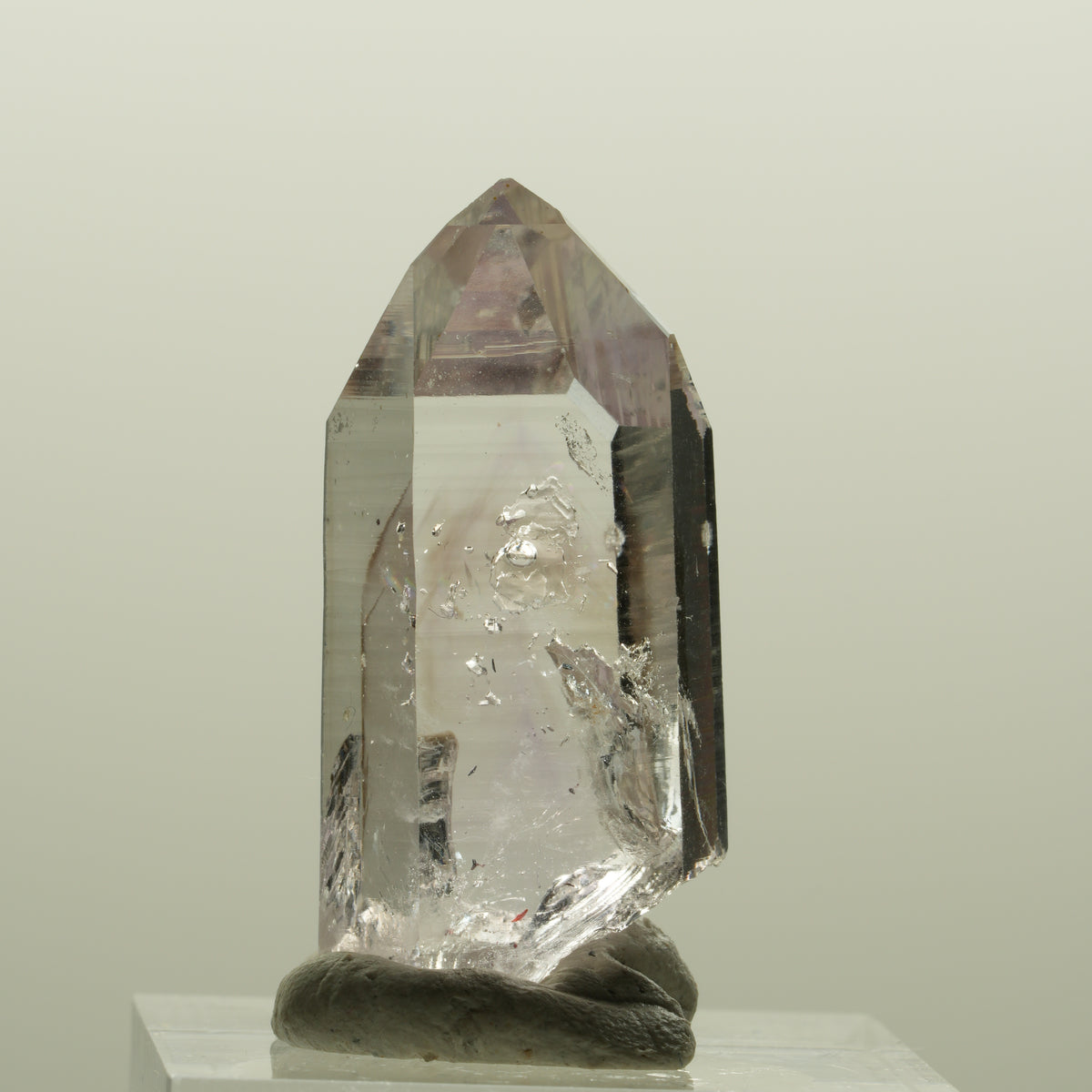 Lemurian Phantom Amethyst mit Hämatit Streep Mine, Namibia 34*16*11mm #15083