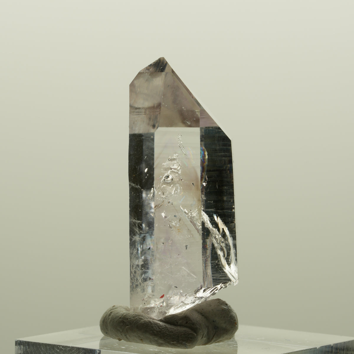 Lemurian Phantom Amethyst mit Hämatit Streep Mine, Namibia 34*16*11mm #15083