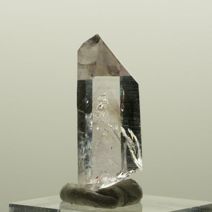 Lemurian Phantom Amethyst mit Hämatit Streep Mine, Namibia 34*16*11mm #15083