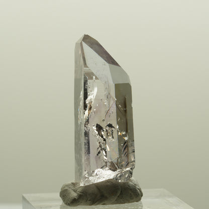 Lemurian Phantom Amethyst mit Hämatit Streep Mine, Namibia 34*16*11mm #15083