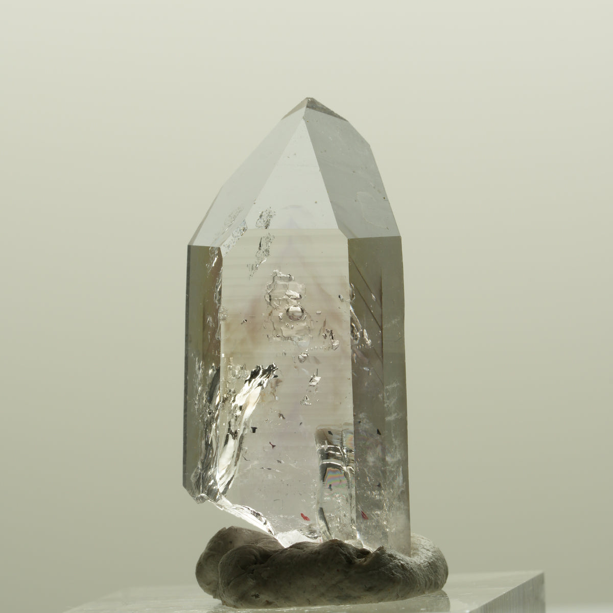 Lemurian Phantom Amethyst mit Hämatit Streep Mine, Namibia 34*16*11mm #15083