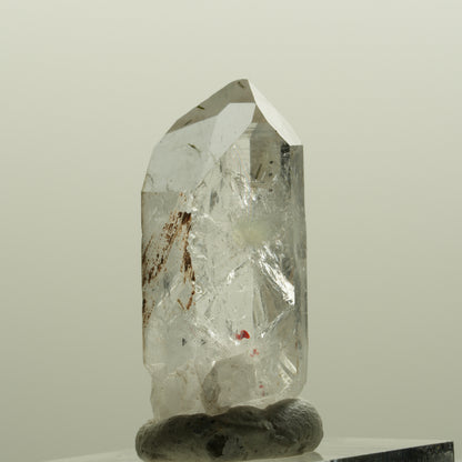 Harlekin Skelett Phantom Rauchquarz mit Prehnit, Epidot Streep Mine, Namibia 33*14*12mm #15084