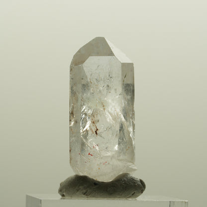 Harlekin Skelett Phantom Rauchquarz mit Prehnit, Epidot Streep Mine, Namibia 33*14*12mm #15084
