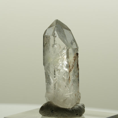 Harlekin Skelett Phantom Rauchquarz mit Prehnit, Epidot Streep Mine, Namibia 33*14*12mm #15084