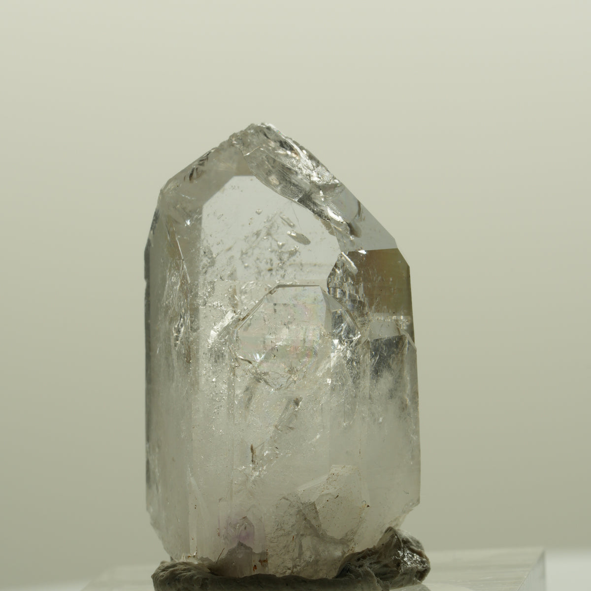 Lemurian Skelett Phantom Amethyst mit Hämatit Streep Mine, Namibia 30*19*16mm #15085