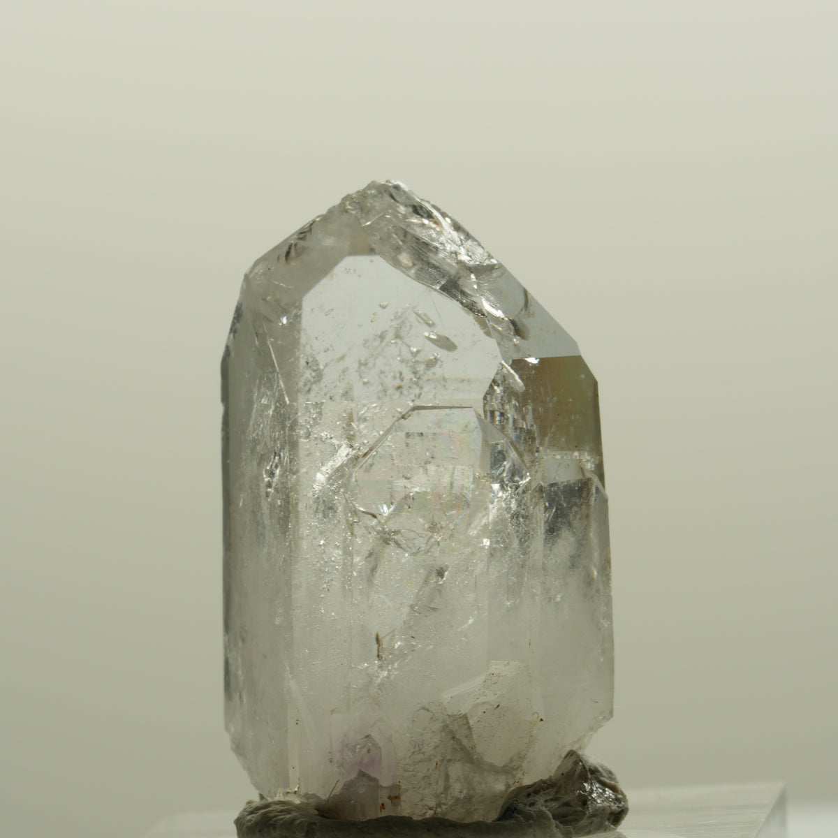 Lemurian Skelett Phantom Amethyst mit Hämatit Streep Mine, Namibia 30*19*16mm #15085