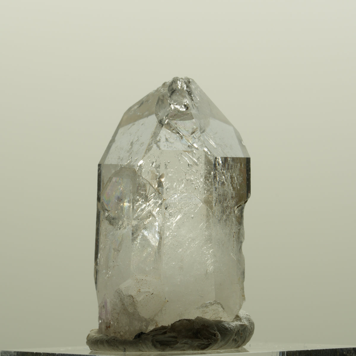 Lemurian Skelett Phantom Amethyst mit Hämatit Streep Mine, Namibia 30*19*16mm #15085