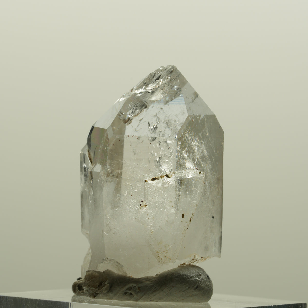 Lemurian Skelett Phantom Amethyst mit Hämatit Streep Mine, Namibia 30*19*16mm #15085