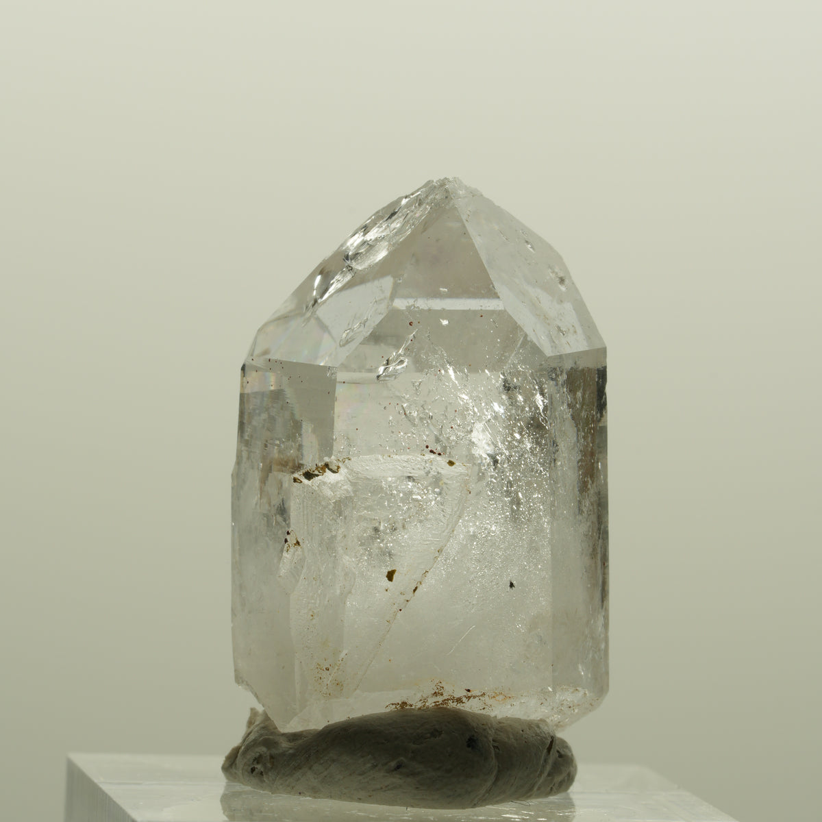 Lemurian Skelett Phantom Amethyst mit Hämatit Streep Mine, Namibia 30*19*16mm #15085
