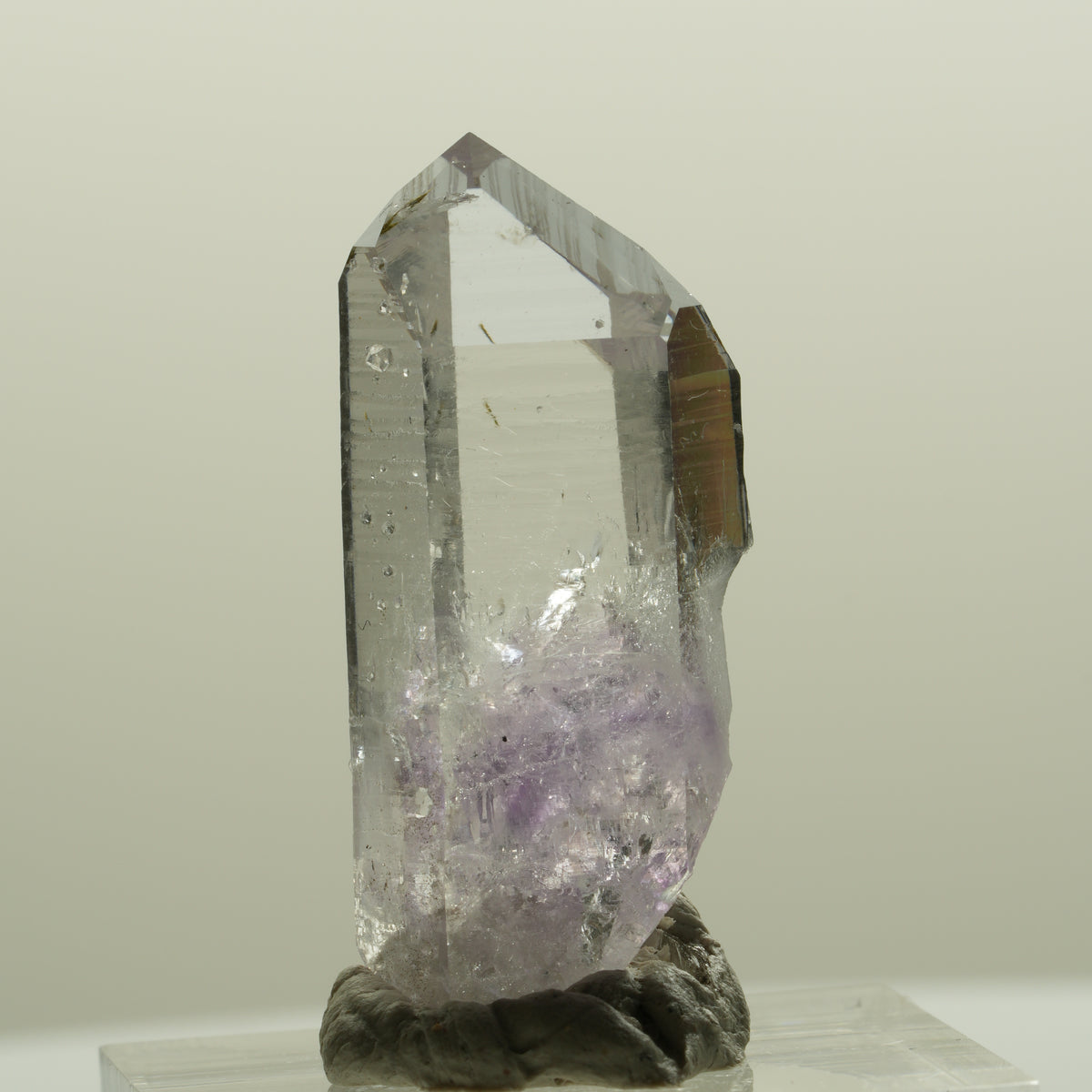 Lemurian Skelett Phantom Amethyst mit Analcim Streep Mine, Namibia 34*15*14mm #15086