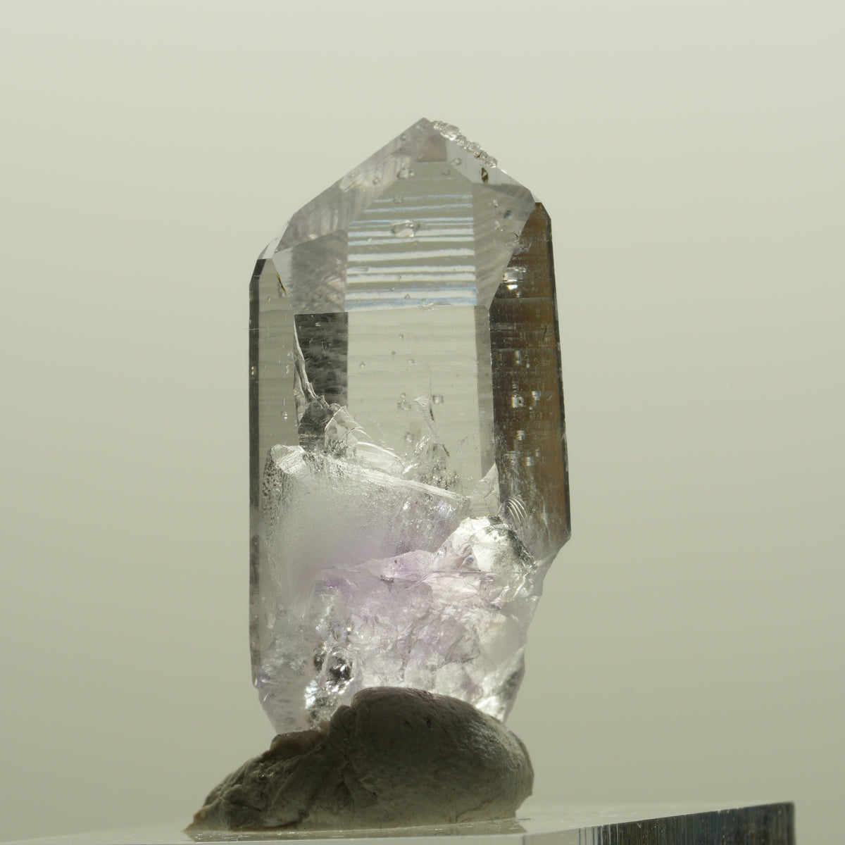 Lemurian Skelett Phantom Amethyst mit Analcim Streep Mine, Namibia 34*15*14mm #15086