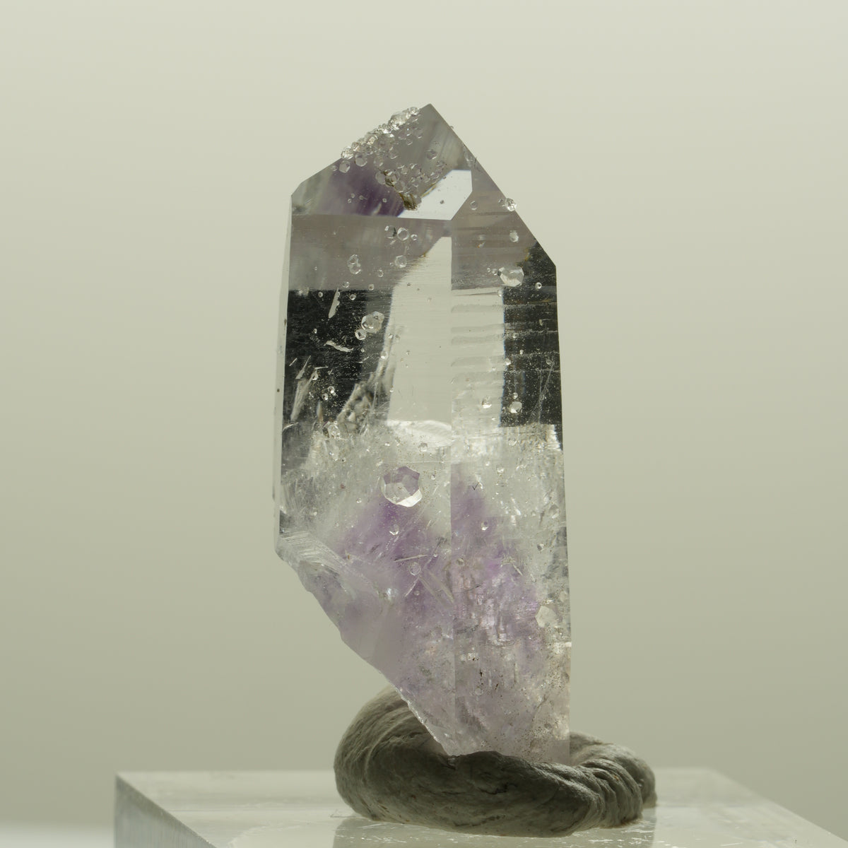 Lemurian Skelett Phantom Amethyst mit Analcim Streep Mine, Namibia 34*15*14mm #15086