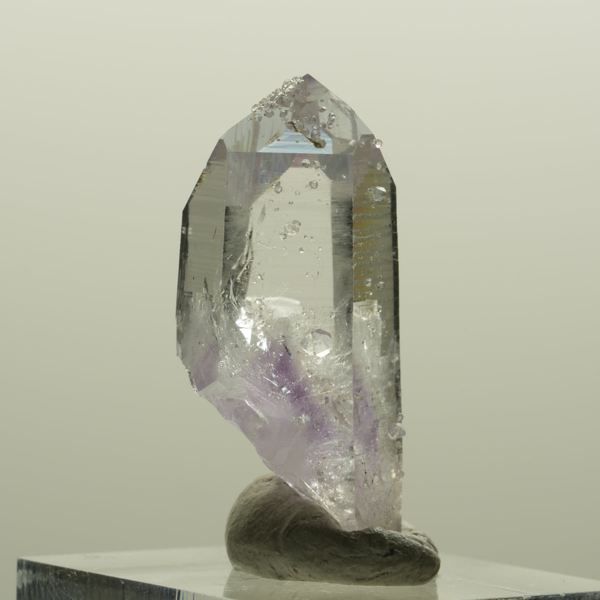 Lemurian Skelett Phantom Amethyst mit Analcim Streep Mine, Namibia 34*15*14mm #15086