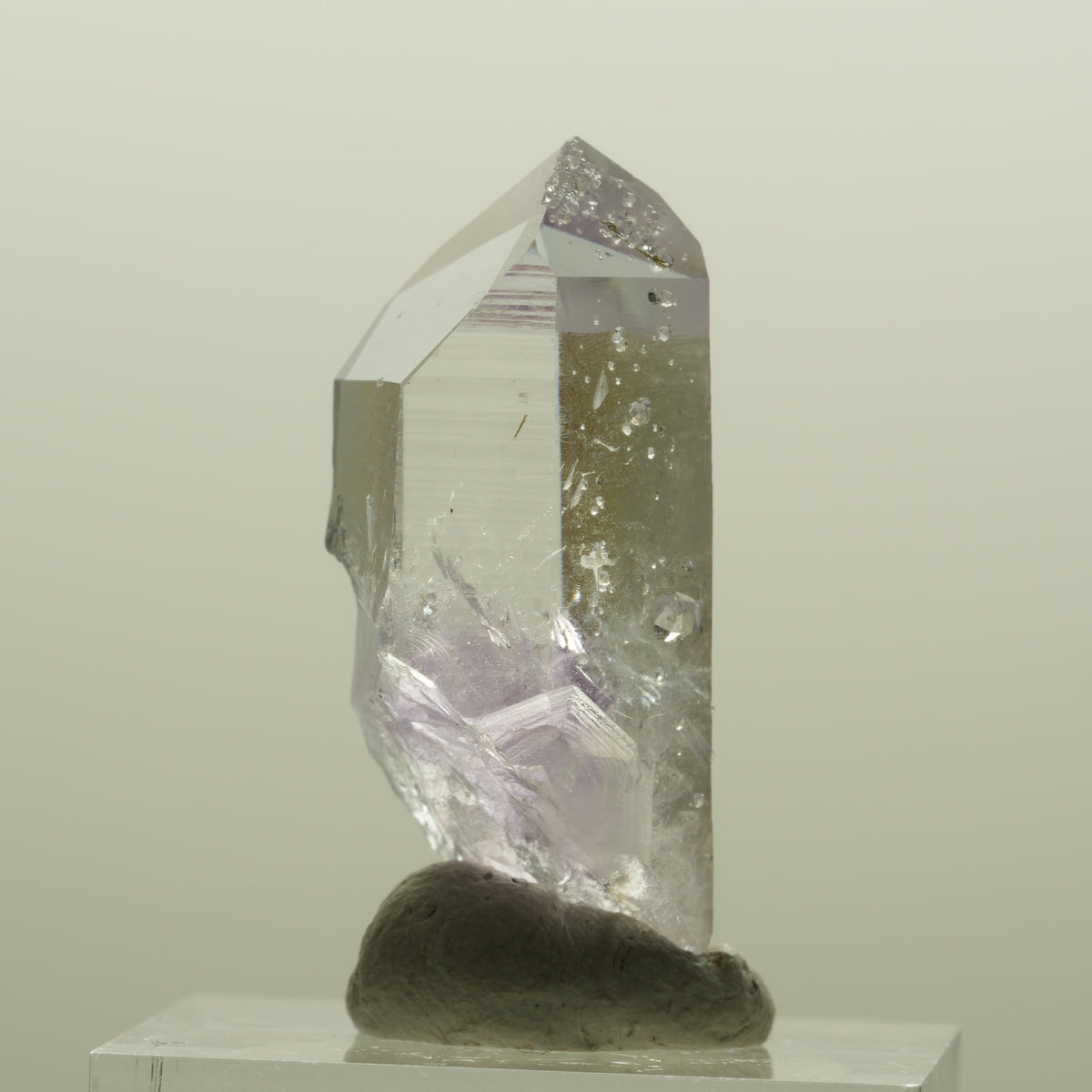 Lemurian Skelett Phantom Amethyst mit Analcim Streep Mine, Namibia 34*15*14mm #15086