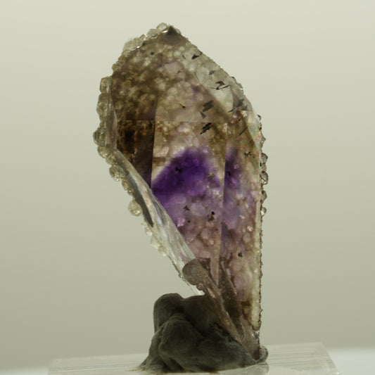 Harlekin Phantom Amethyst mit Analcim Streep Mine, Namibia 38*17*14mm #15087