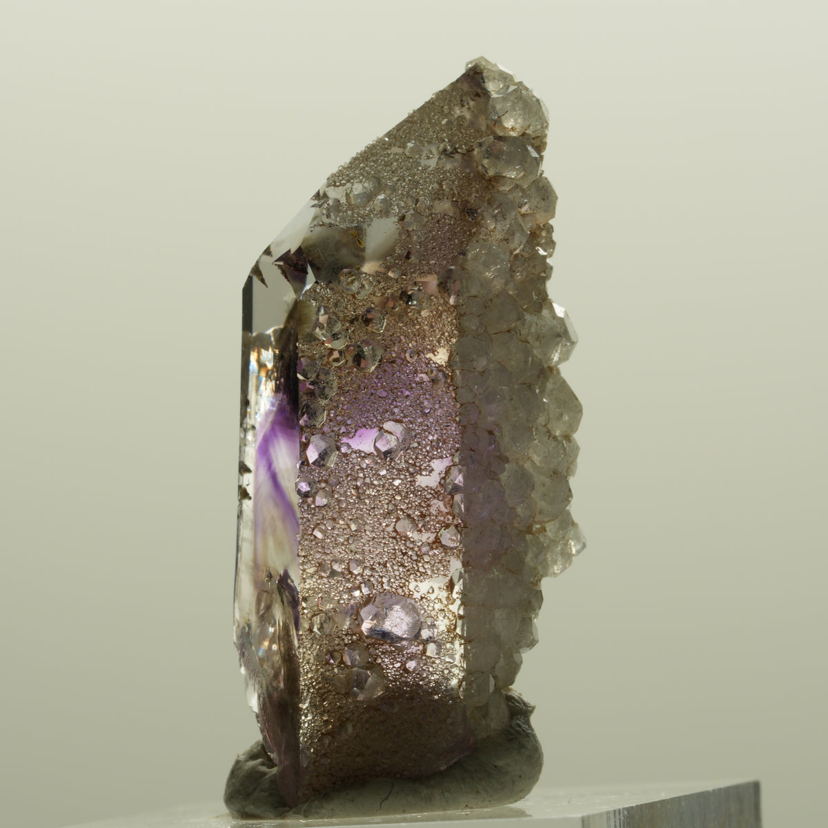 Harlekin Phantom Amethyst mit Analcim Streep Mine, Namibia 38*17*14mm #15087