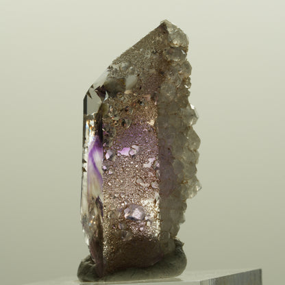 Harlekin Phantom Amethyst mit Analcim Streep Mine, Namibia 38*17*14mm #15087
