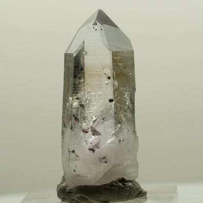 Harlekin Lemurian Phantom Amethyst mit Analcim Streep Mine, Namibia 35*14*13mm #15088