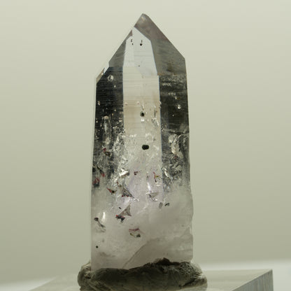 Harlekin Lemurian Phantom Amethyst mit Analcim Streep Mine, Namibia 35*14*13mm #15088