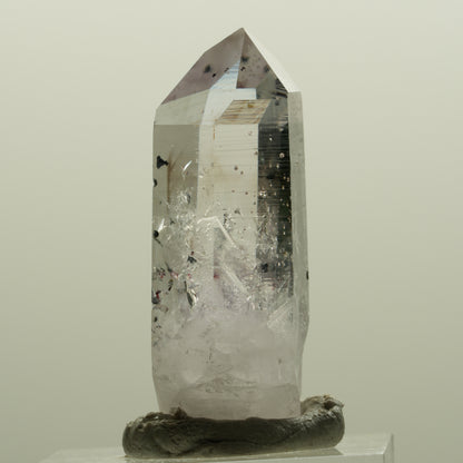 Harlekin Lemurian Phantom Amethyst mit Analcim Streep Mine, Namibia 35*14*13mm #15088