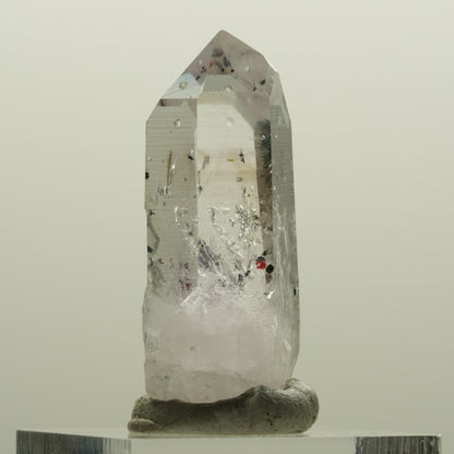 Harlekin Lemurian Phantom Amethyst mit Analcim Streep Mine, Namibia 35*14*13mm #15088