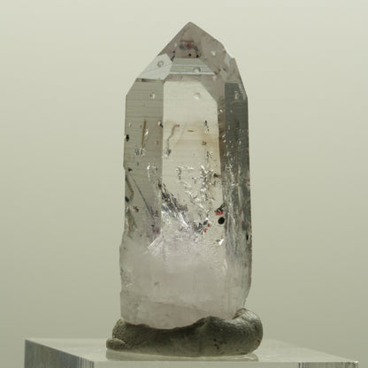 Harlekin Lemurian Phantom Amethyst mit Analcim Streep Mine, Namibia 35*14*13mm #15088