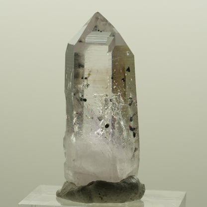 Harlekin Lemurian Phantom Amethyst mit Analcim Streep Mine, Namibia 35*14*13mm #15088