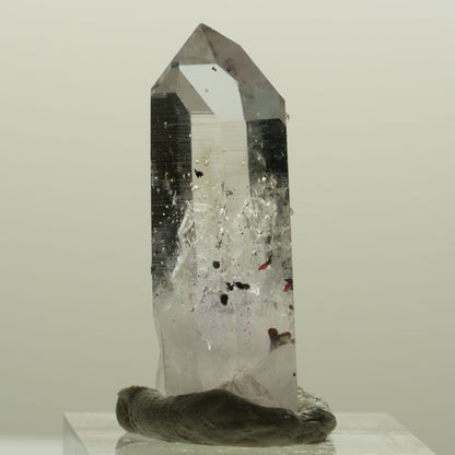 Harlekin Lemurian Phantom Amethyst mit Analcim Streep Mine, Namibia 35*14*13mm #15088